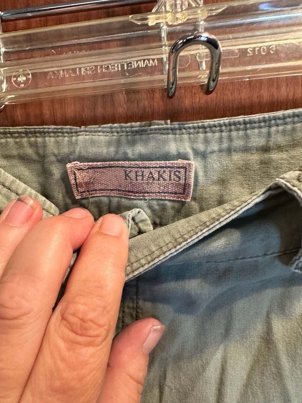 Vintage Cargo Shorts Army Green Cotton Utility Style - Picture 8 of 8